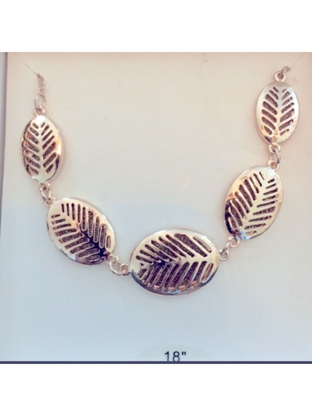 Kohls Rose Gold Leaf Pattern Necklace